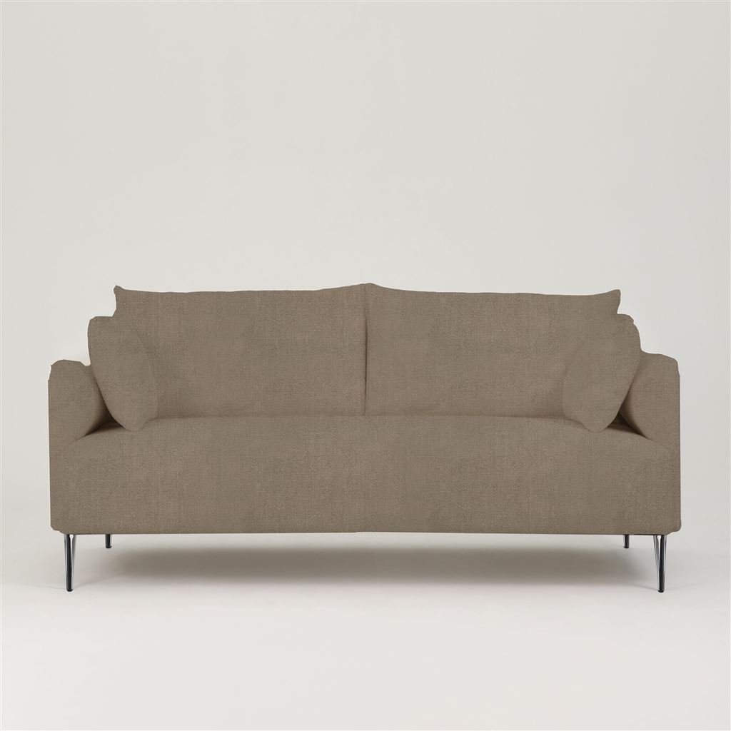 Positano 2.5 seater - Polished Steel Legs - Brera Lino Cocoa