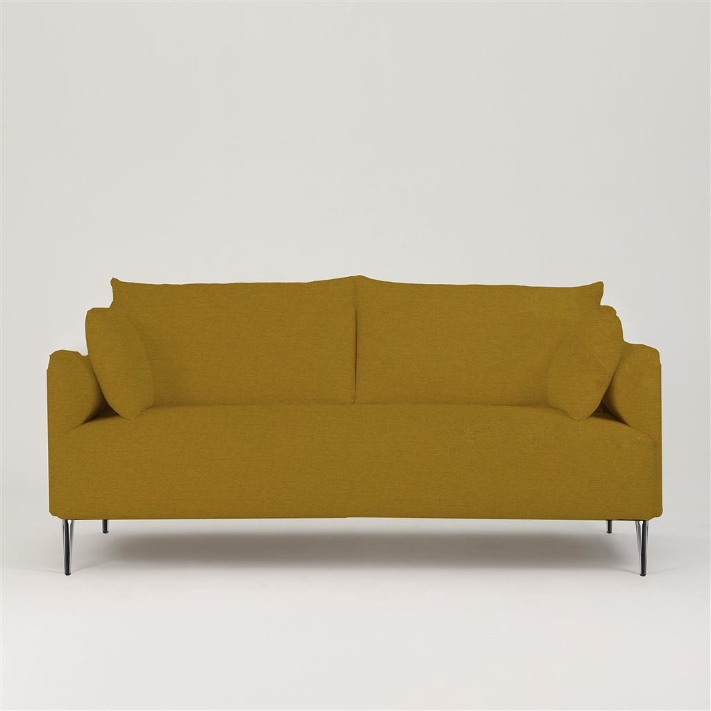 Positano 3 seater - Matt Black Legs - Tarazona Ochre