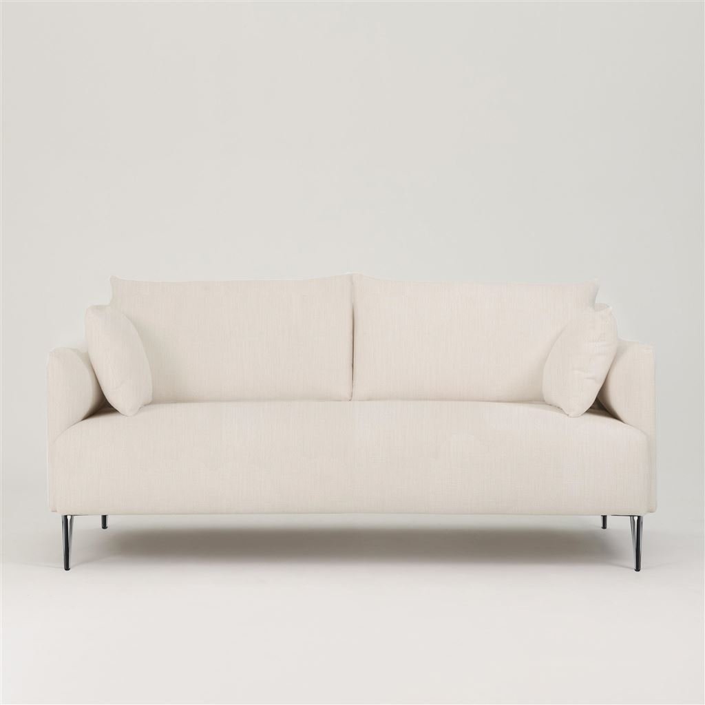 Positano 2.5 seater - Polished Steel Legs - Tortona Chalk