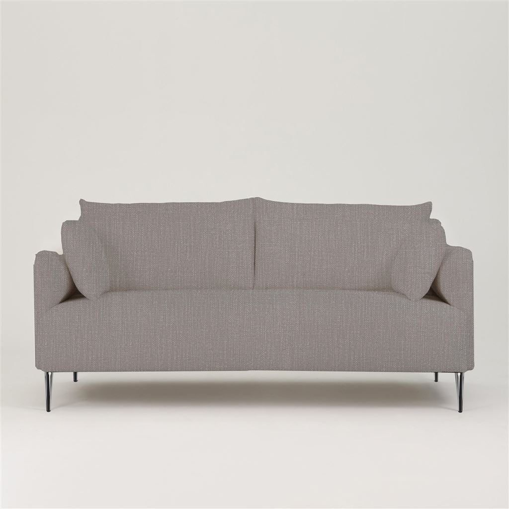 Positano 2.5 seater - Polished Steel Legs - Tortona Zinc