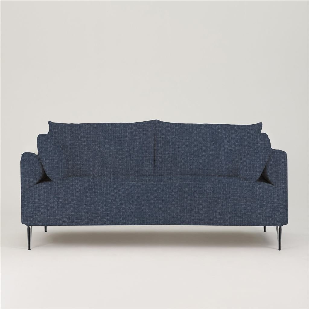 Positano 2.5 seater - Polished Steel Legs - Tortona Indigo