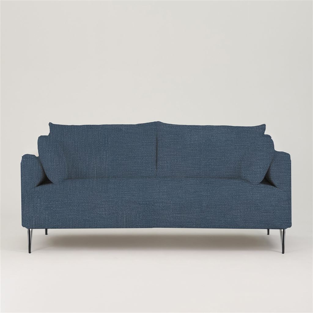 Positano 3 seater - Polished Steel Legs - Tortona Denim