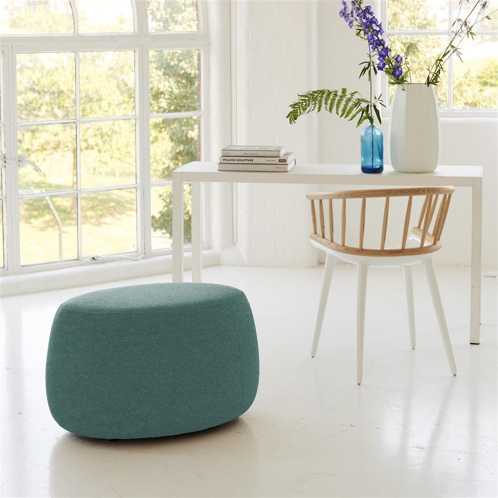 Maranello - Small/Tall Ottoman - Cassia Velvet Azure