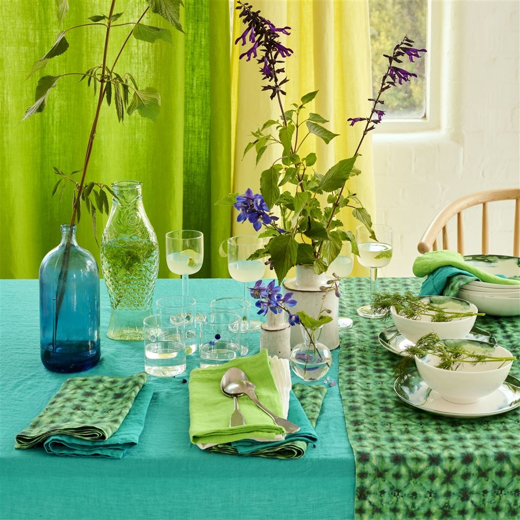 Lario Turquoise Table Linen