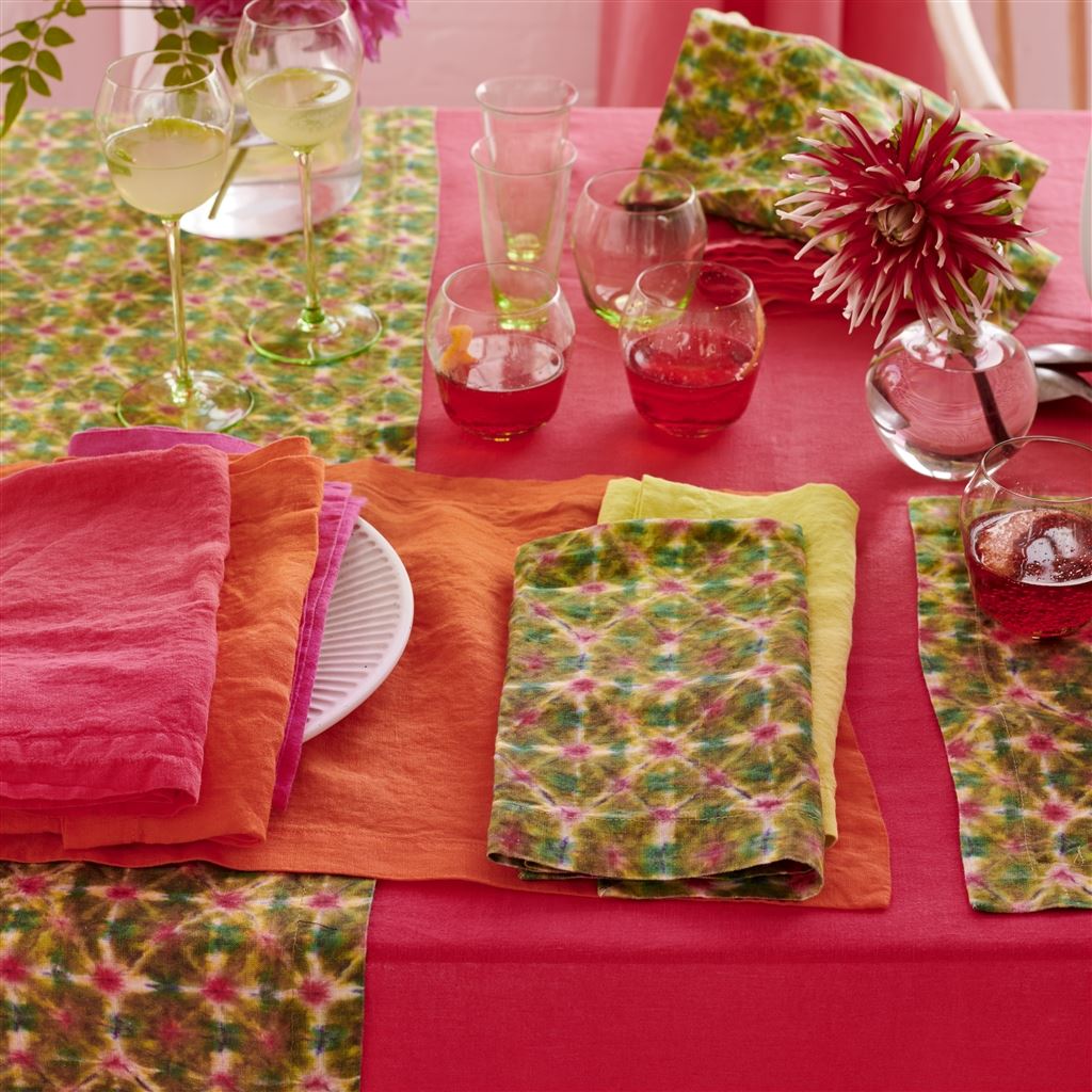 Shibori Lime Table Linen