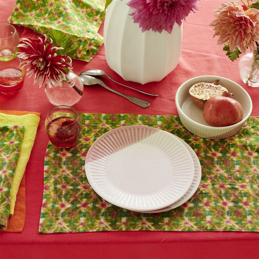 Shibori Lime Table Linen