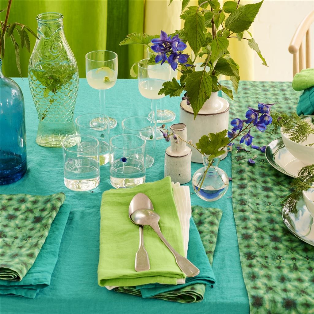 Lario Turquoise Table Linen