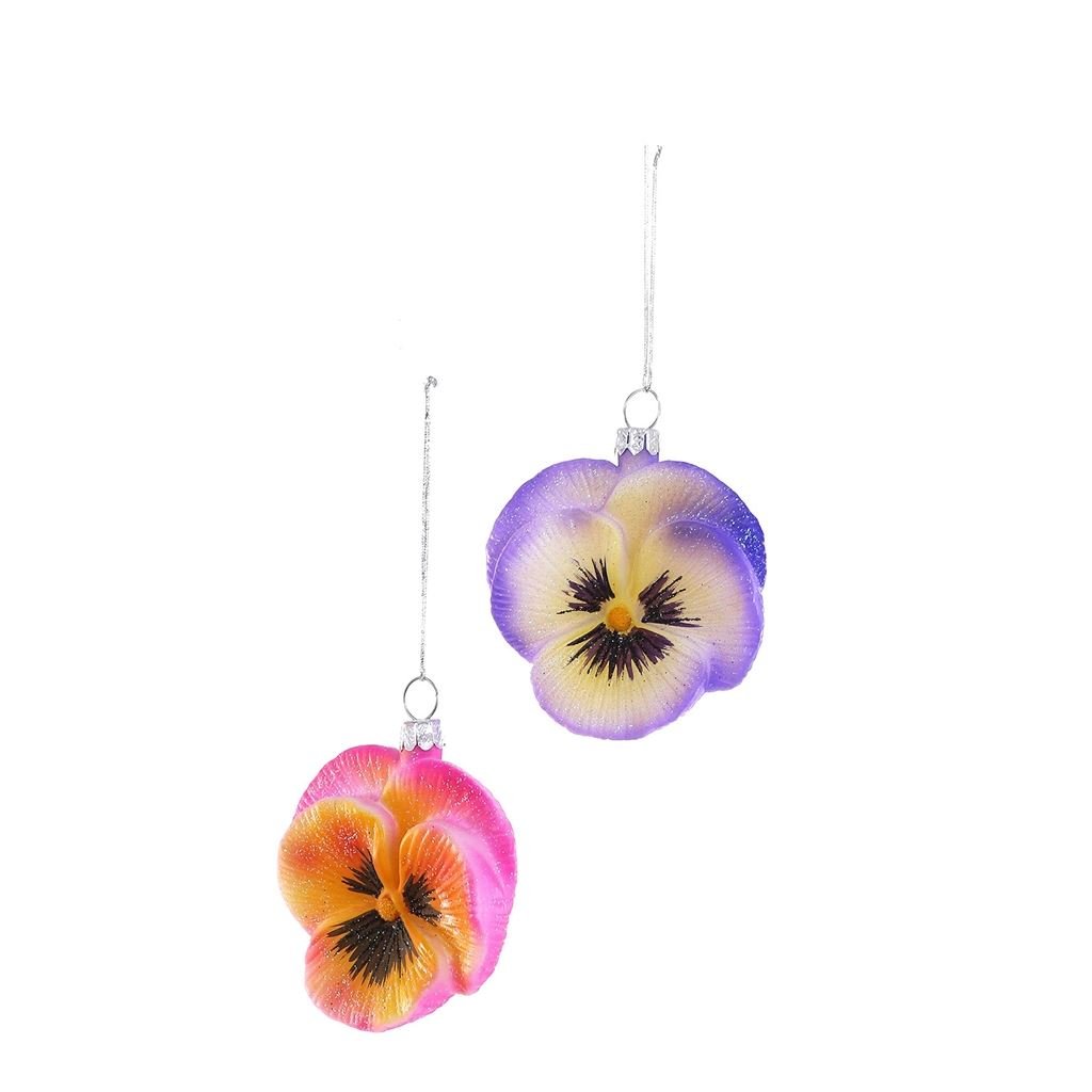 Light Pansy Christmas Decorations