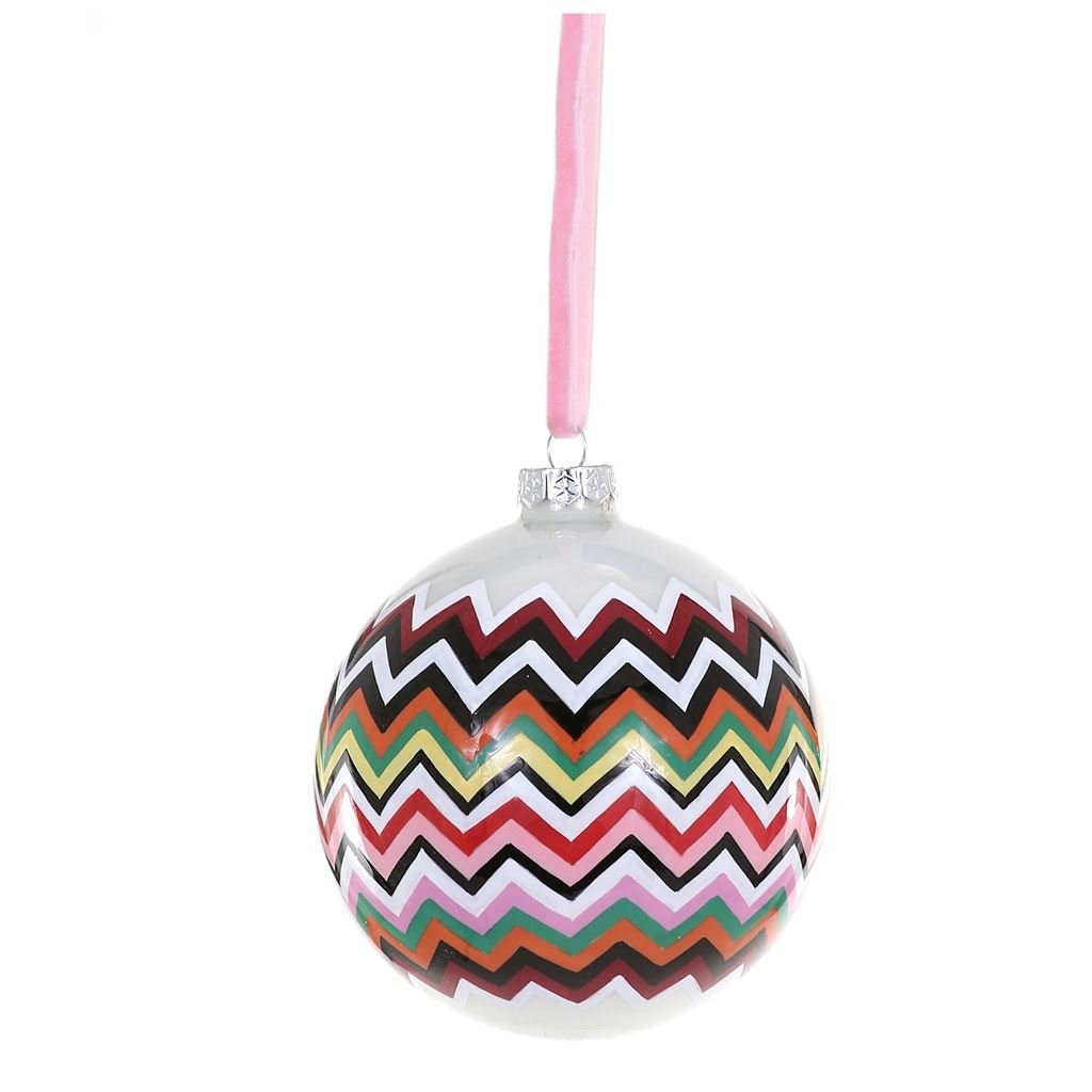 Zig Zag Bauble Christmas Decoration