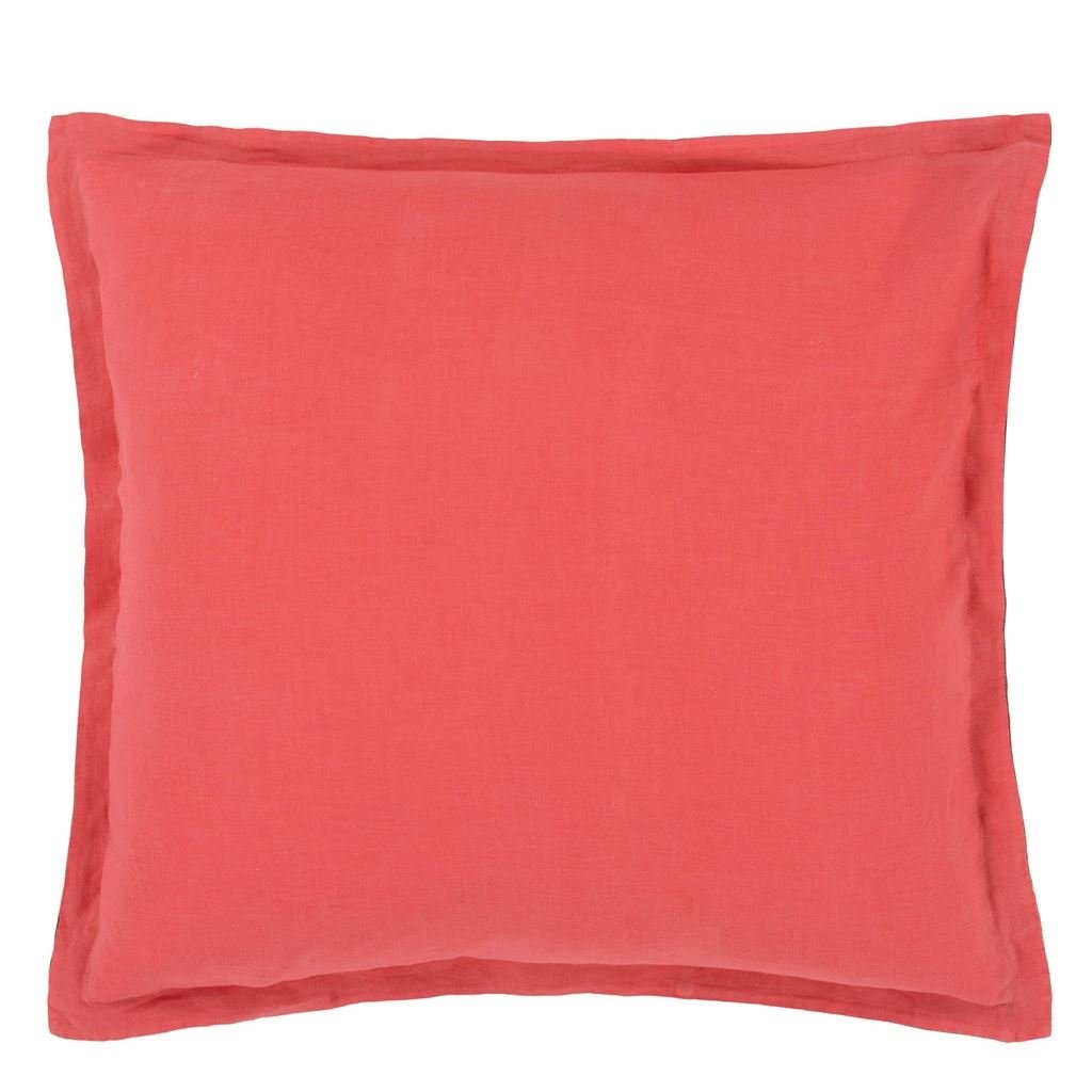 Biella Coral & Rosewood European Pillowcase set of 2