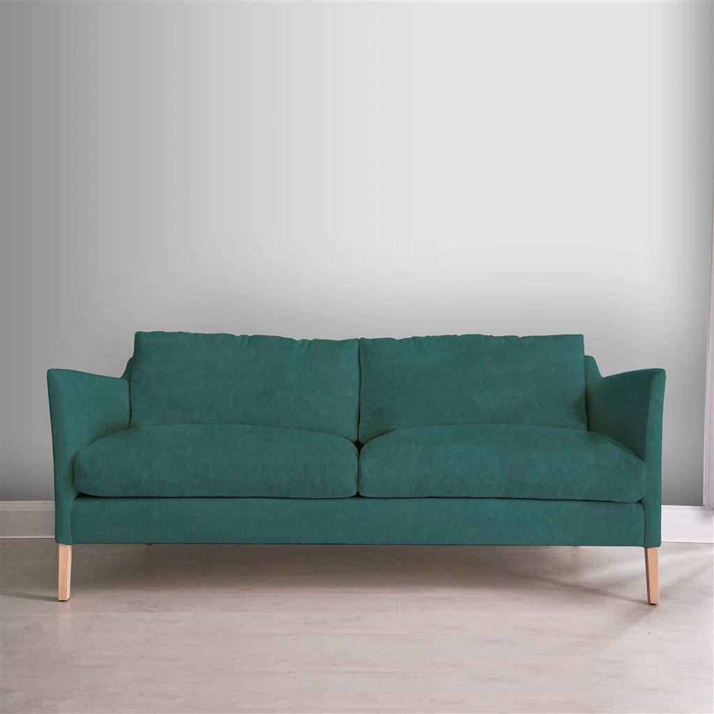 Milan 2.5 Seat Sofa - Cassia - Azure - Beech Leg