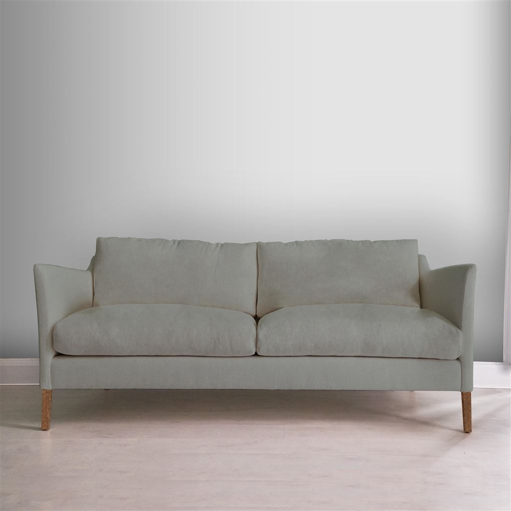 Milan 2.5 Seat Sofa - Cassia - Zinc - Walnut Leg