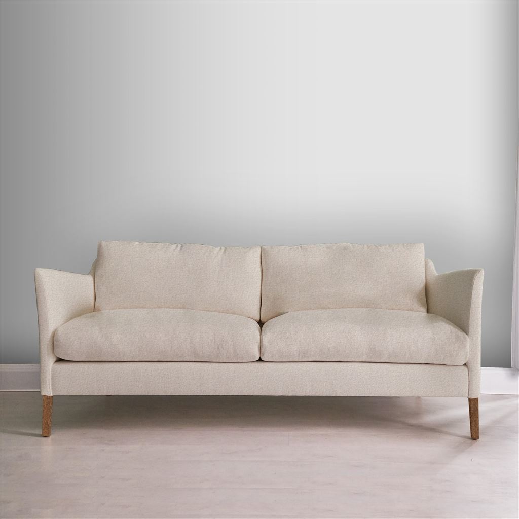 Milan 2.5 Seat Sofa - Aria - Chalk - Walnut Leg