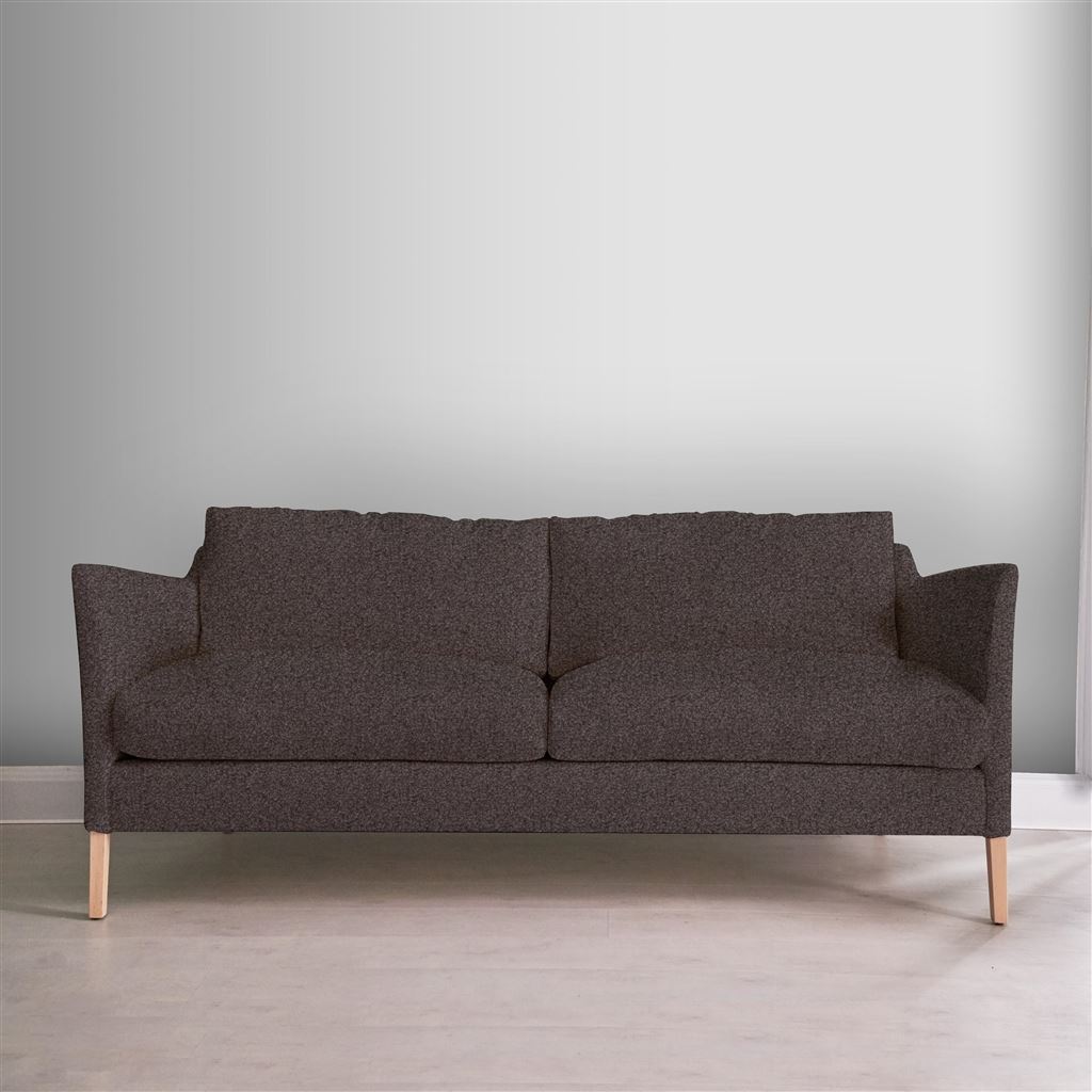 Milan 2.5 Seat Sofa - Aria - Steel - Beech Leg