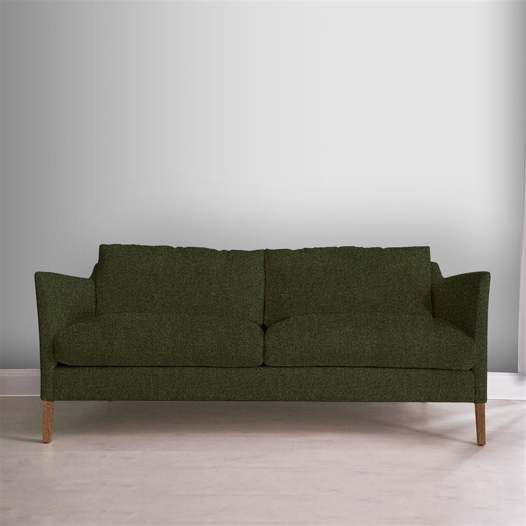 Milan 2.5 Seat Sofa - Aria - Forest - Walnut Leg