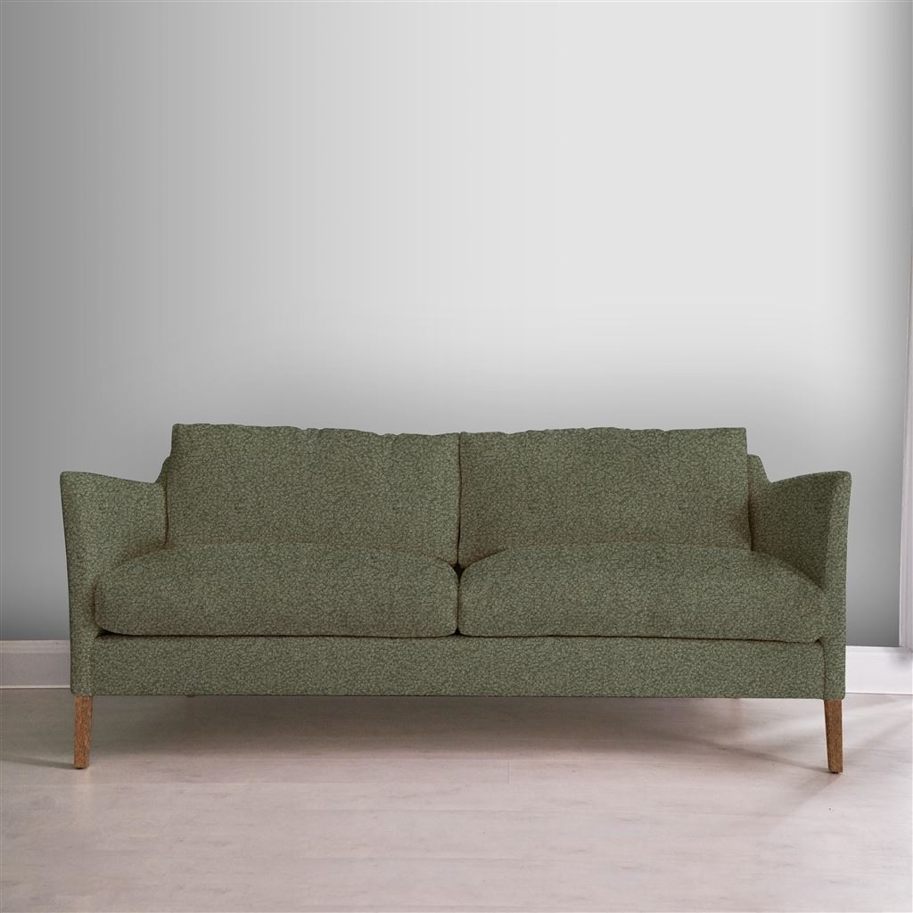 Milan 2.5 Seat Sofa - Aria - Vintage Green - Walnut Leg