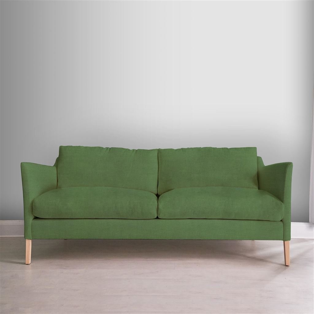 Milan 2.5 Seat Sofa - Brera Lino - Emerald - Beech Leg