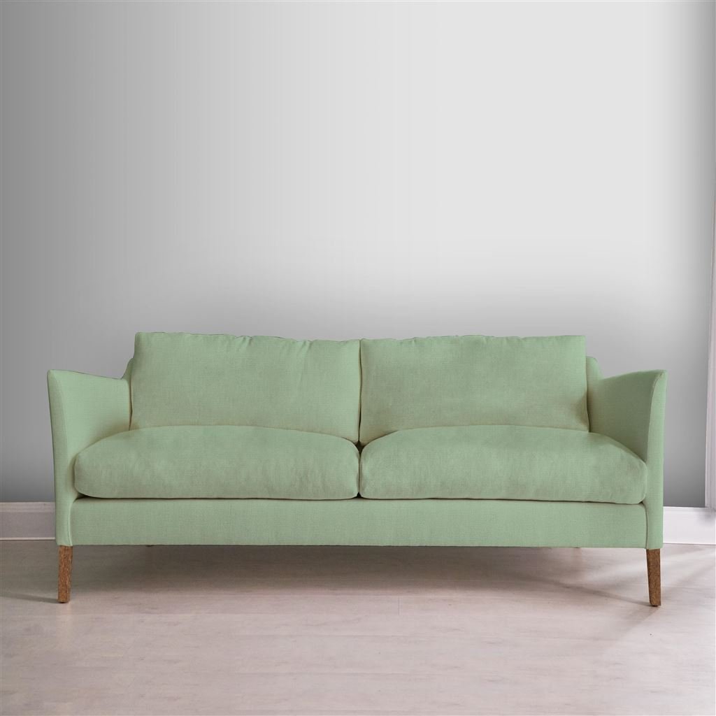 Milan 2.5 Seat Sofa - Brera Lino - Pale Jade - Walnut Leg