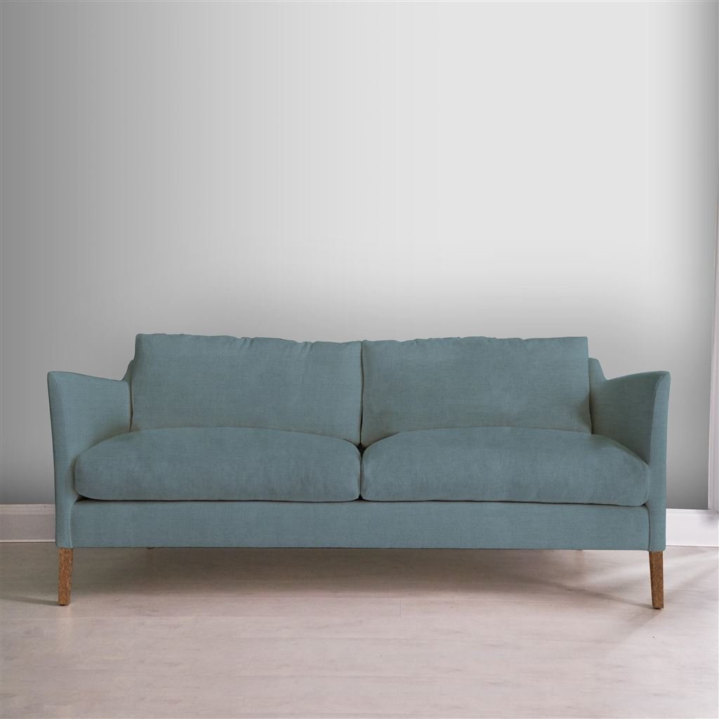 Milan 2.5 Seat Sofa - Brera Lino - Mist - Walnut Leg