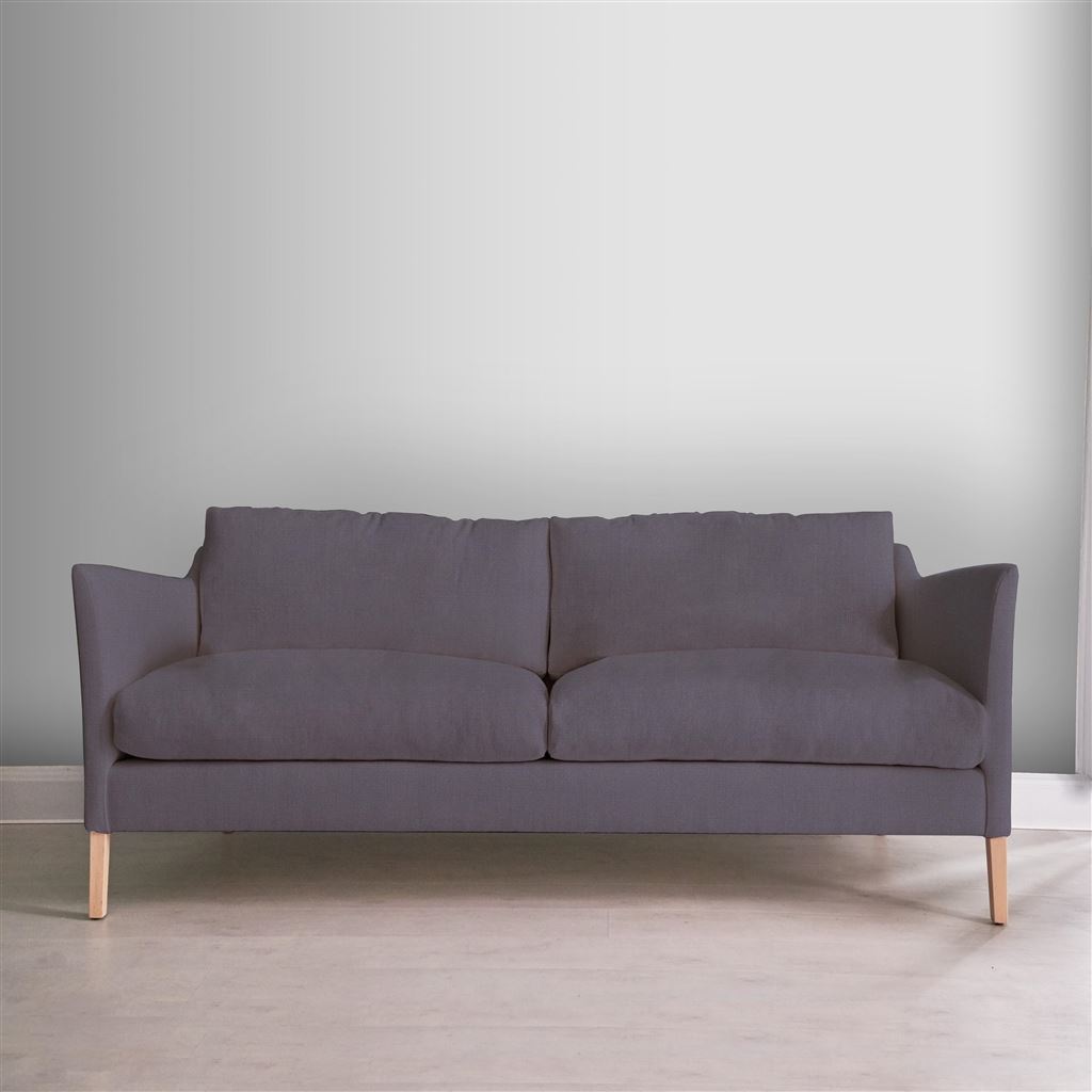 Milan 2.5 Seat Sofa - Brera Lino - Slate - Beech Leg