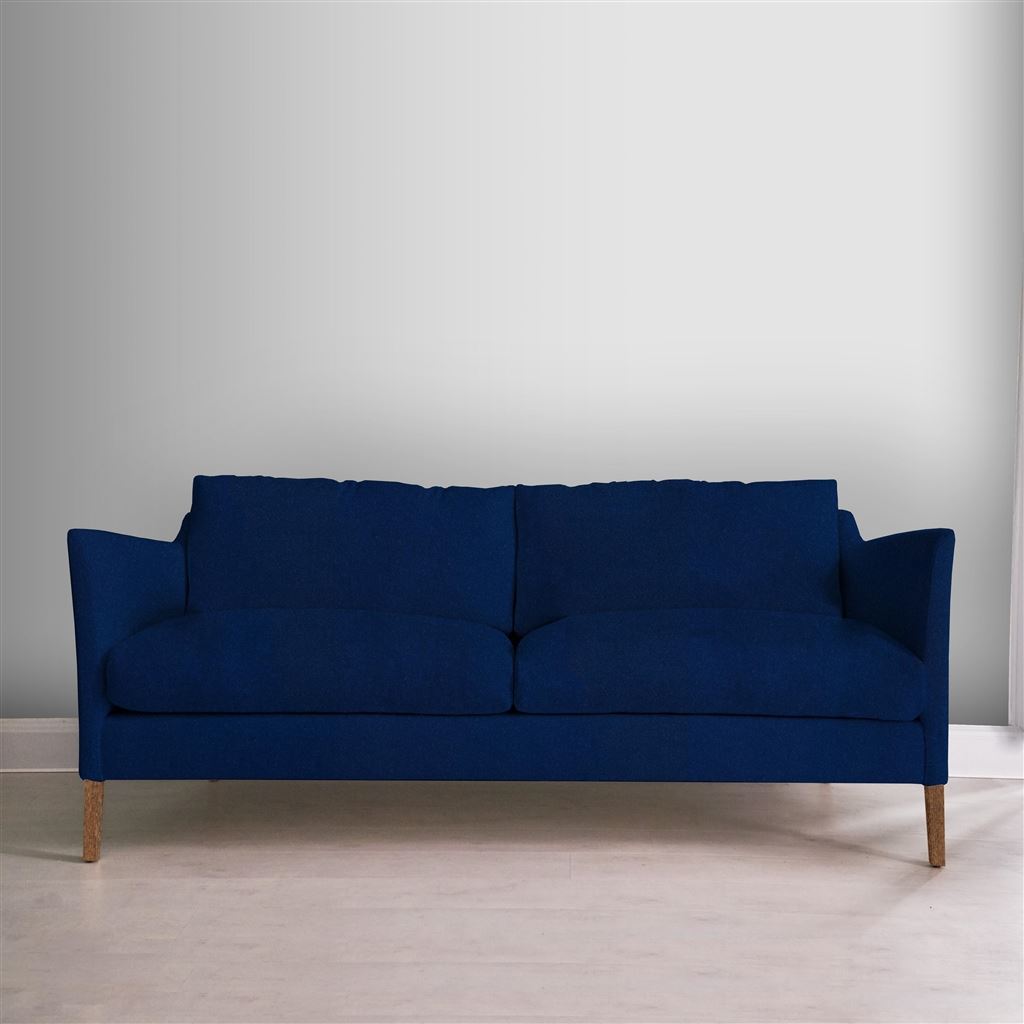 Milan 2.5 Seat Sofa - Cassia - Indigo - Walnut Leg