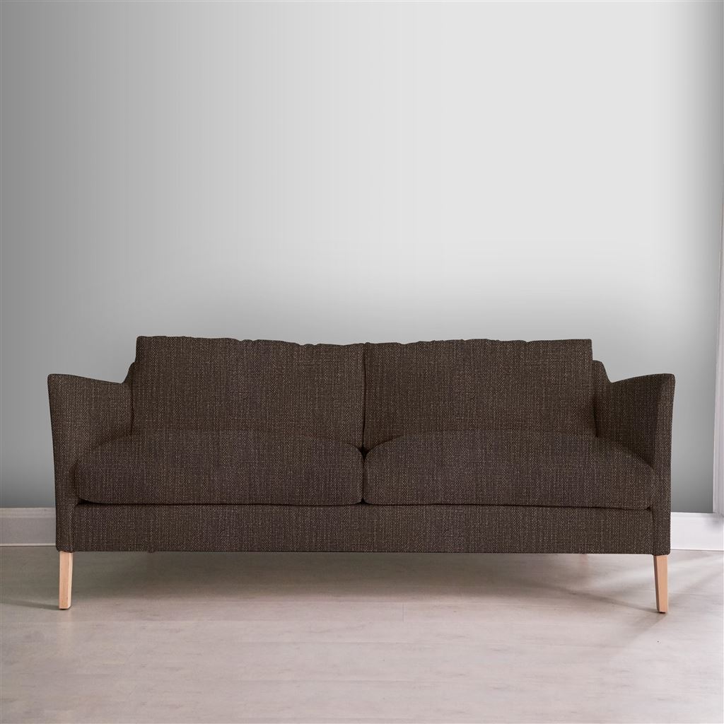 Milan 2.5 Seat Sofa - Tortona - Charcoal - Beech Leg