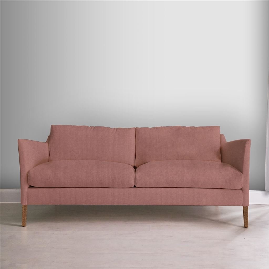 Milan 2.5 Seat Sofa - Tarazona - Rose - Walnut Leg