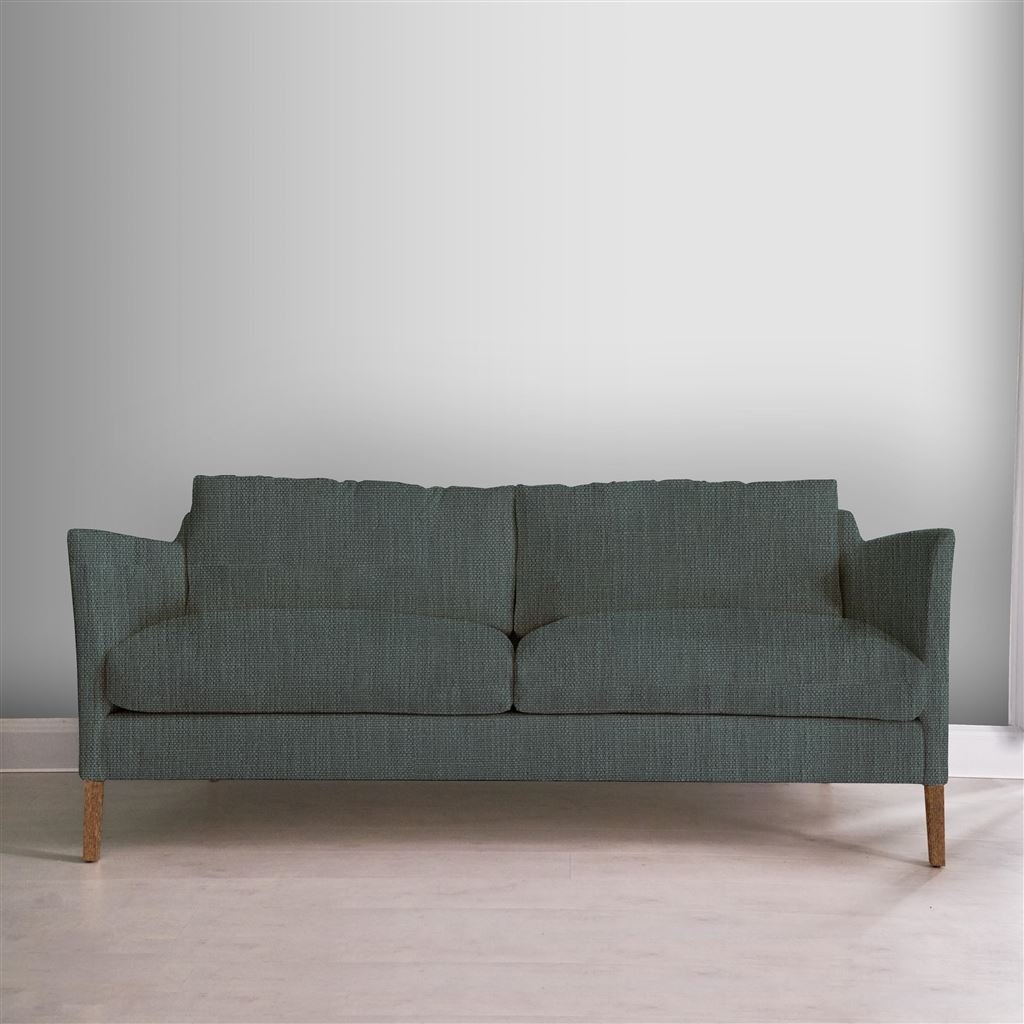 Milan 2.5 Seat Sofa - Tortona - Cadet - Walnut Leg