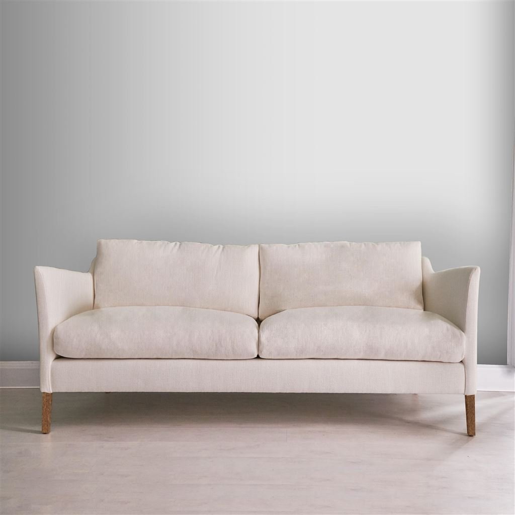 Milan 2.5 Seat Sofa - Tortona - Chalk - Walnut Leg