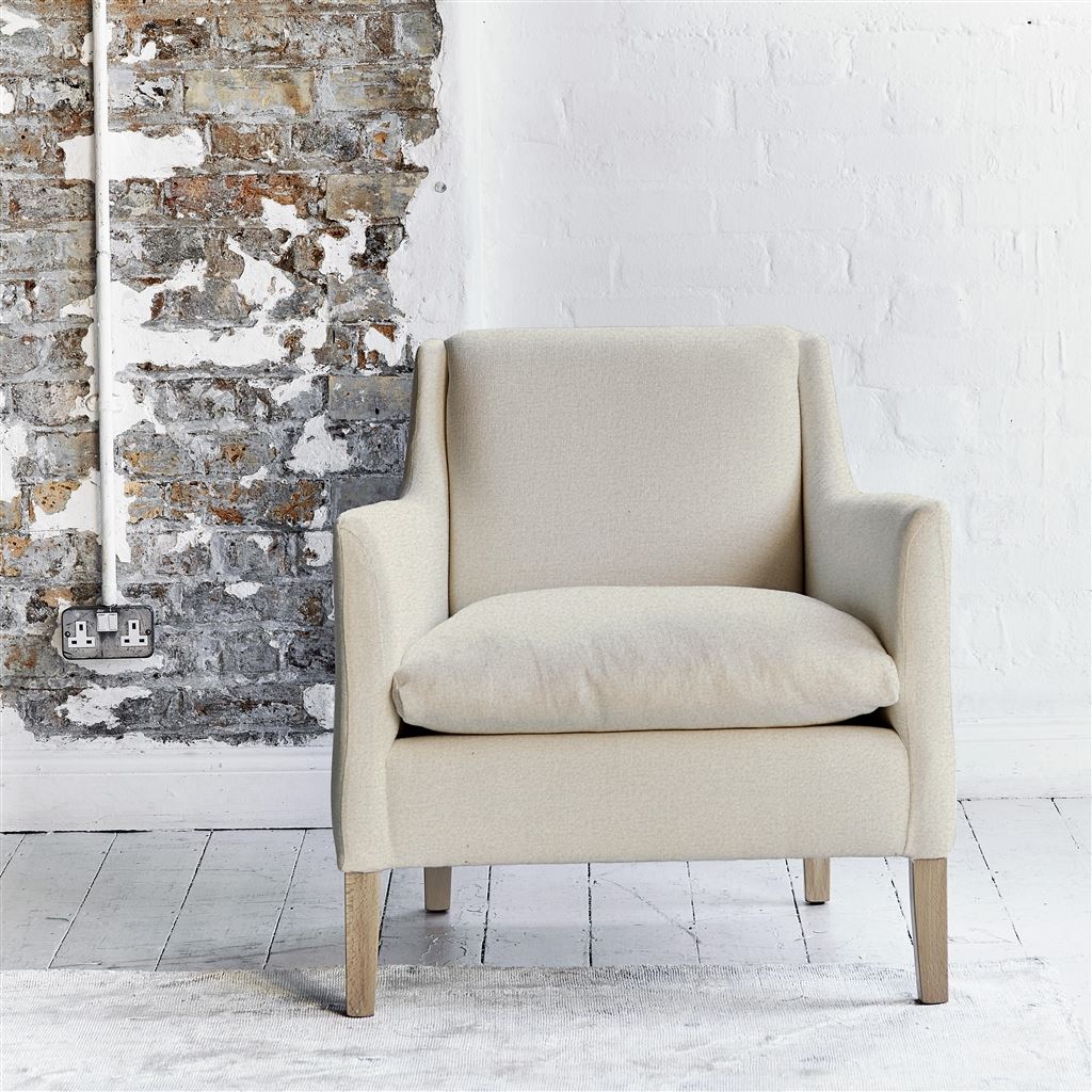 Milan Chair - Aria - Chalk - Beech Leg