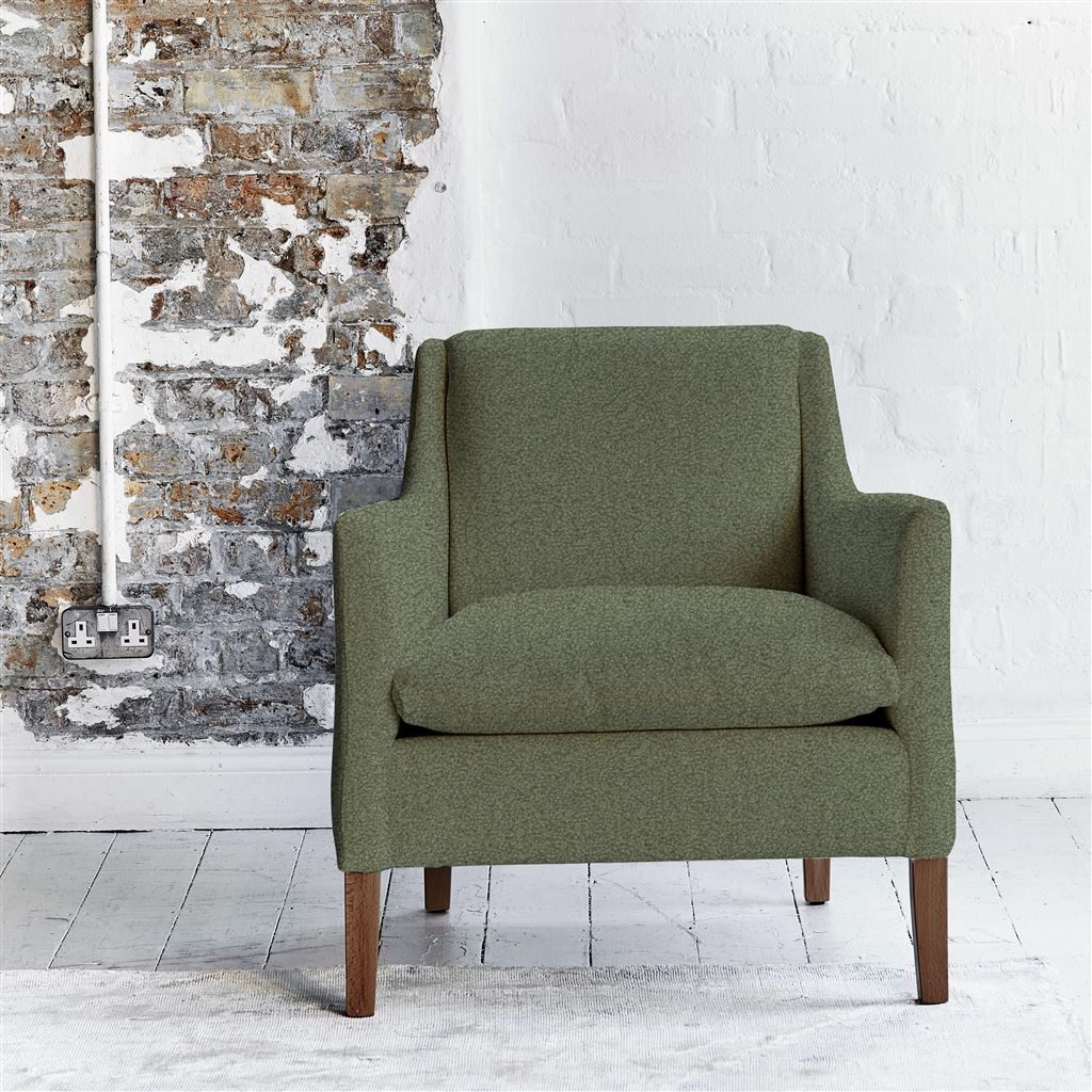 Milan Chair - Aria - Vintage Green - Walnut Leg