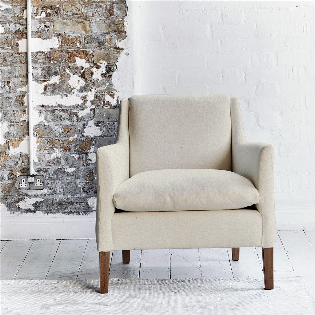 Milan Chair - Aria - Chalk - Walnut Leg