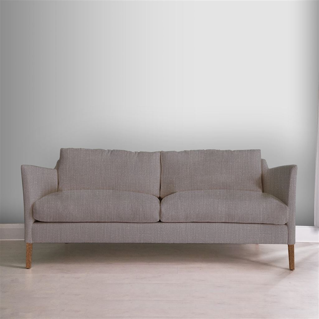 Milan 2.5 Seat Sofa - Tortona - Zinc - Walnut Leg