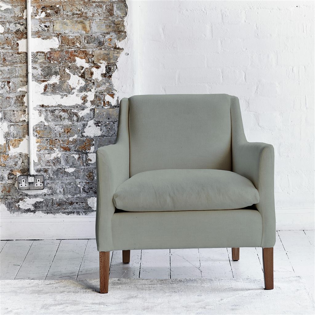 Milan Chair - Cassia - Zinc - Walnut Leg