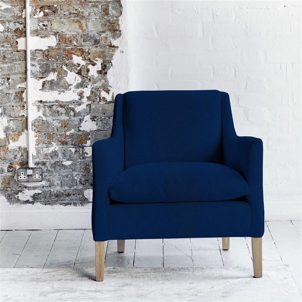 Milan Chair - Cassia - Indigo - Beech Leg