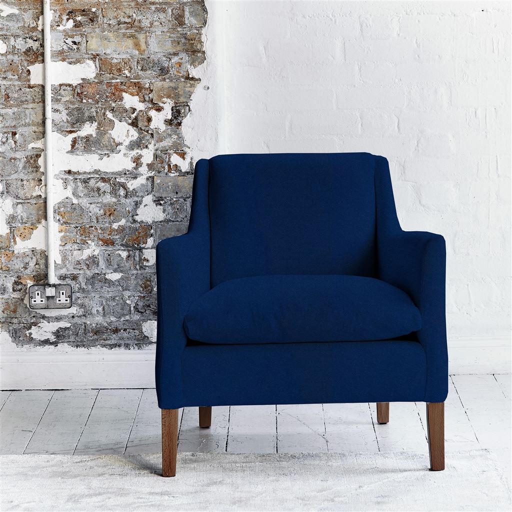 Milan Chair - Cassia - Indigo - Walnut Leg