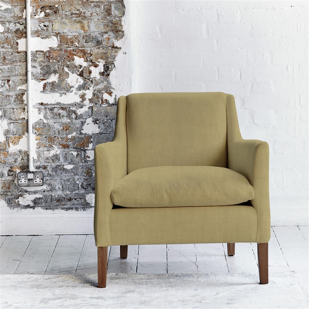 Milan Chair - Brera Lino - Hemp - Walnut Leg