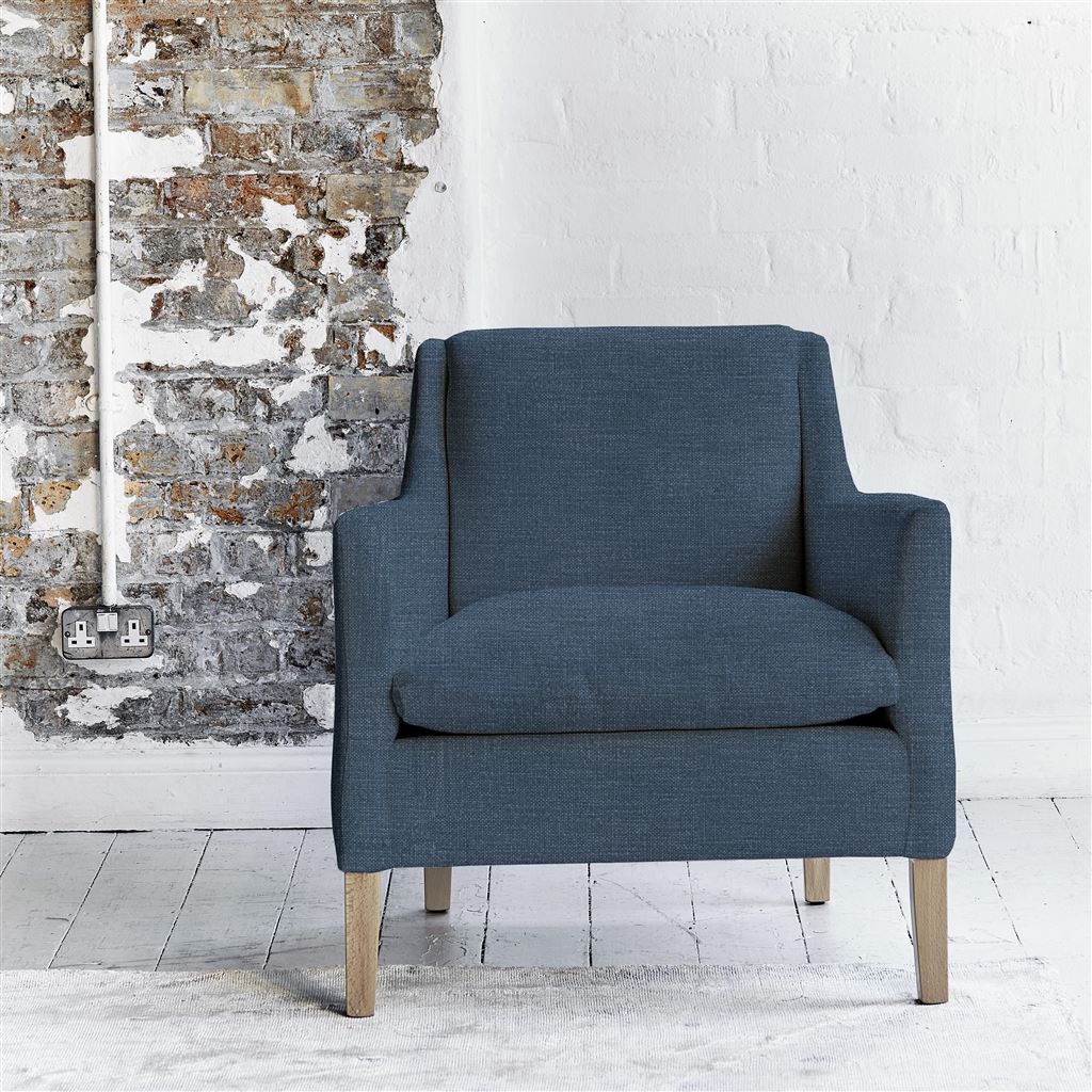 Milan Chair - Tortona - Denim - Beech Leg