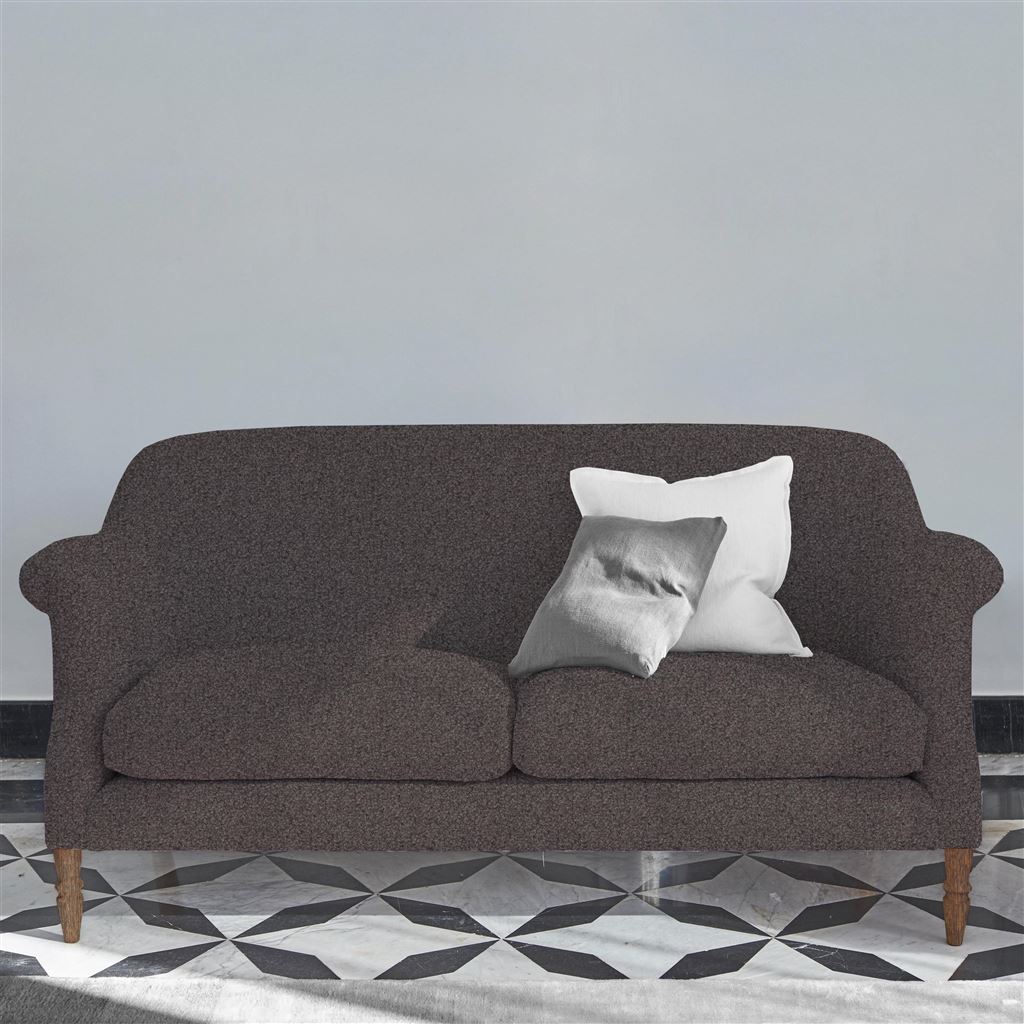 Paris 2.5 Seat Sofa - Aria - Steel - Walnut Leg