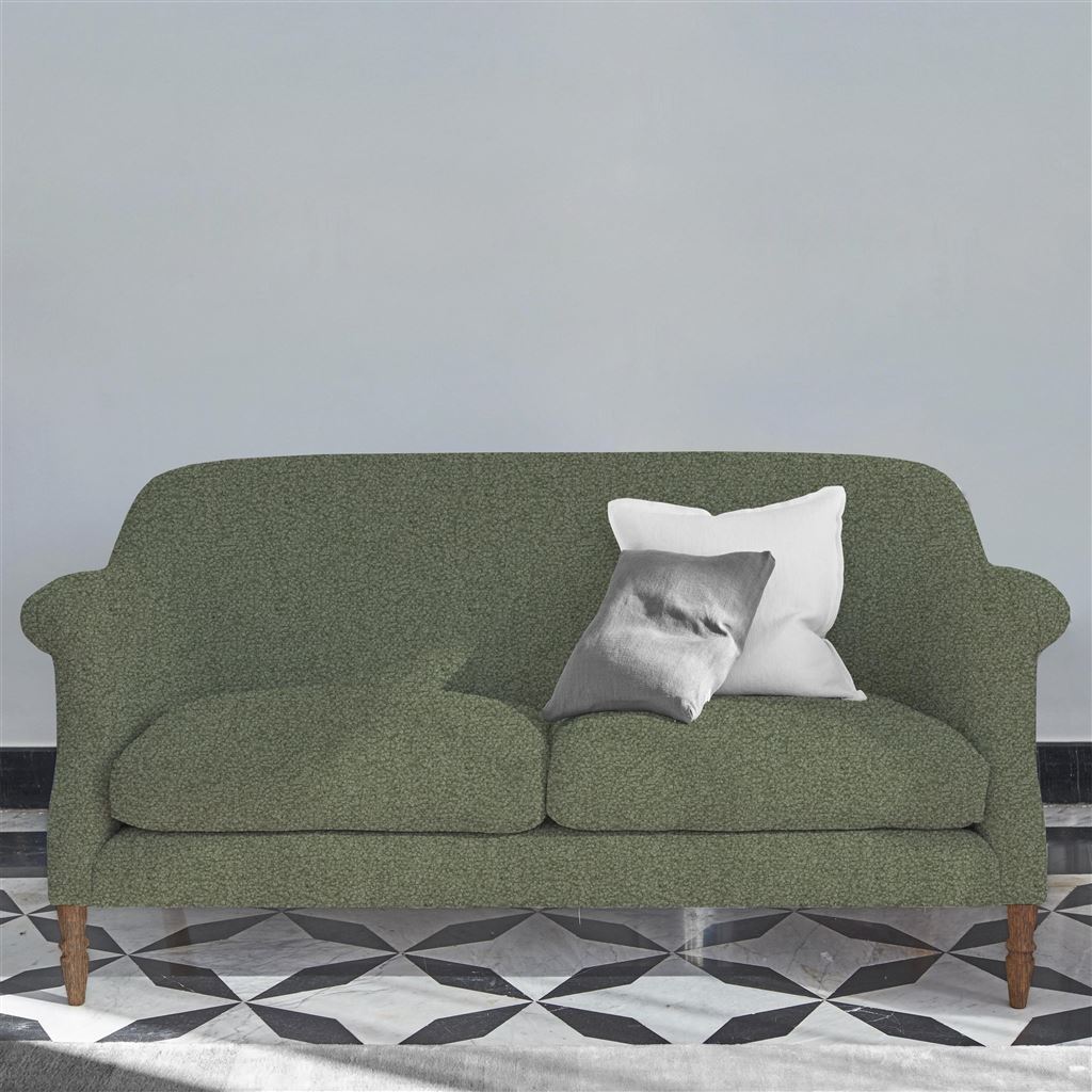 Paris 2.5 Seat Sofa - Aria - Vintage Green - Walnut Leg