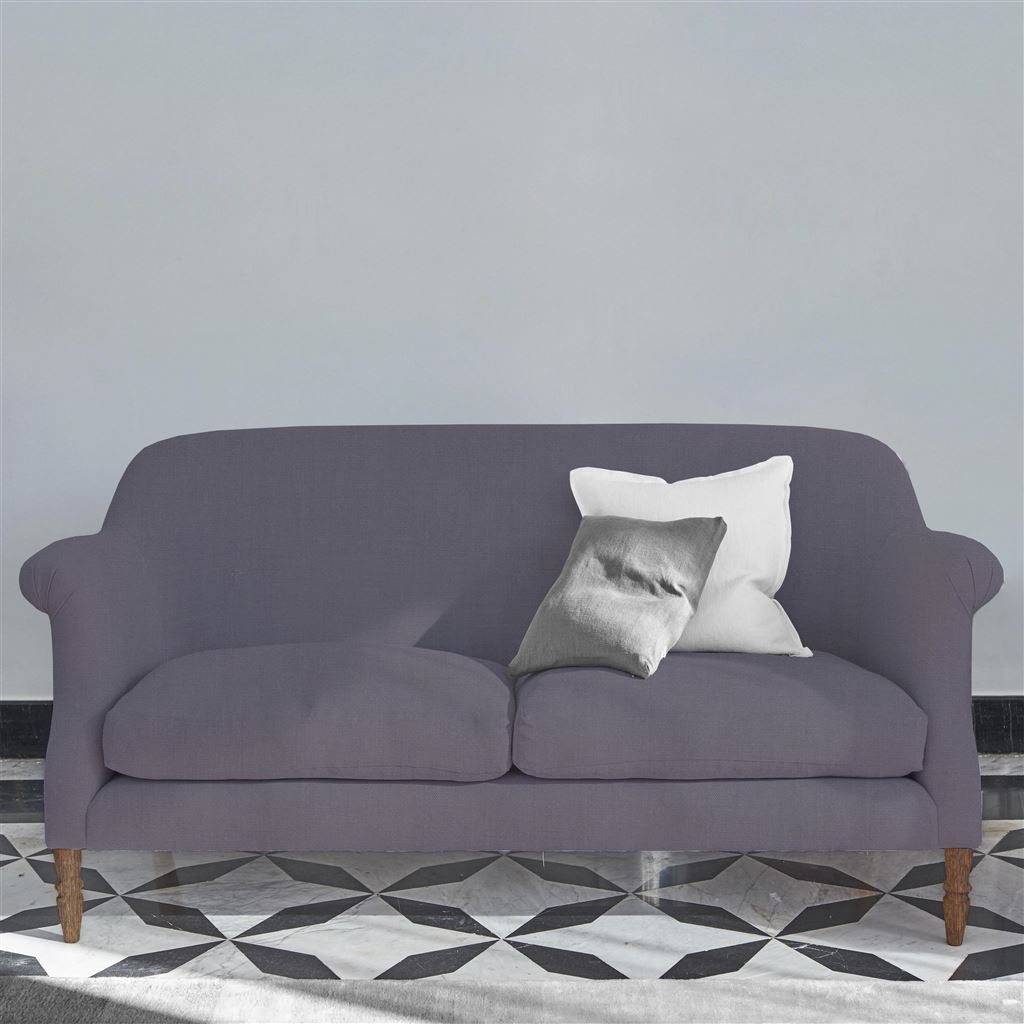 Paris 2.5 Seat Sofa - Brera Lino - Slate - Walnut Leg