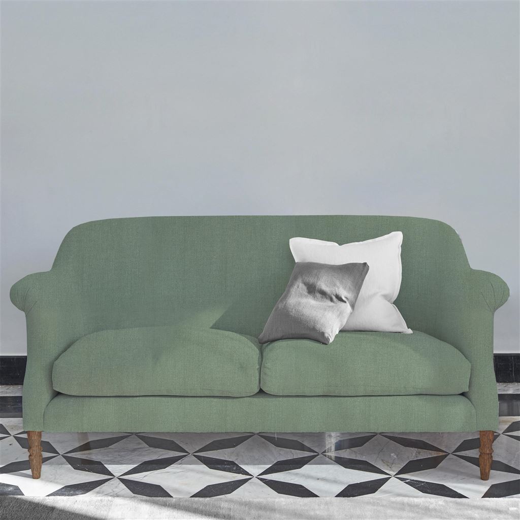 Paris 2.5 Seat Sofa - Brera Lino - Thyme - Walnut Leg