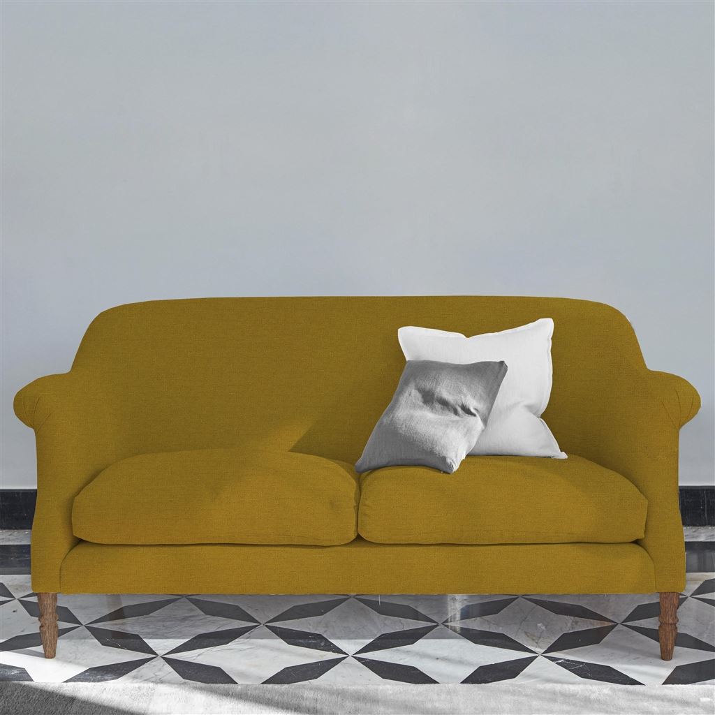 Paris 2.5 Seat Sofa - Tarazona - Ochre - Walnut Leg