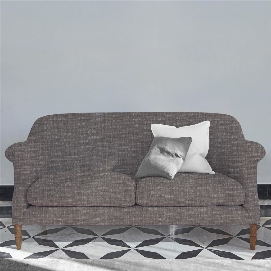 Paris 2.5 Seat Sofa - Tortona - Graphite - Walnut Leg