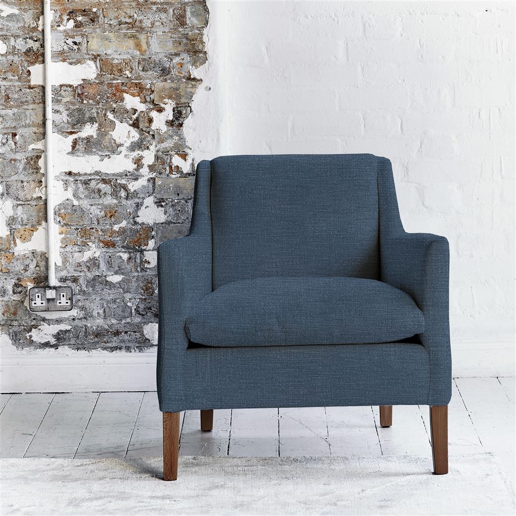 Milan Chair - Tortona - Denim - Walnut Leg