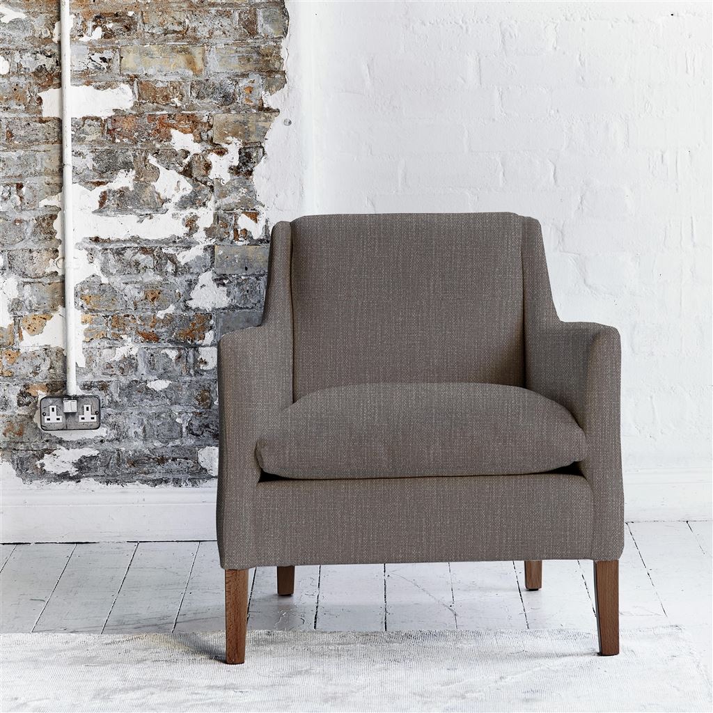 Milan Chair - Tortona - Graphite - Walnut Leg