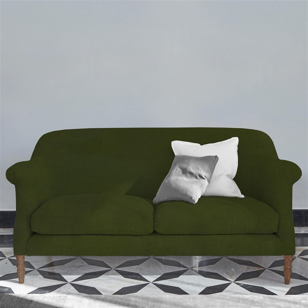 Paris 2.5 Seat Sofa - Cassia - Fern - Walnut Leg