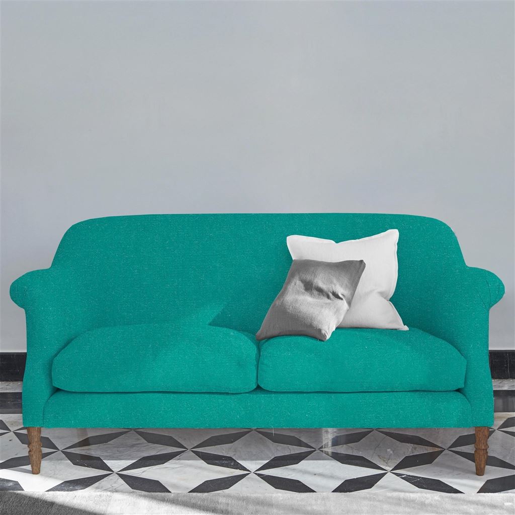 Paris 2.5 Seat Sofa - Cassia - Ocean - Walnut Leg