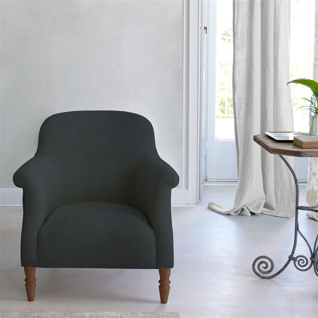 Paris Chair - Brera Lino - Dusk - Walnut Leg