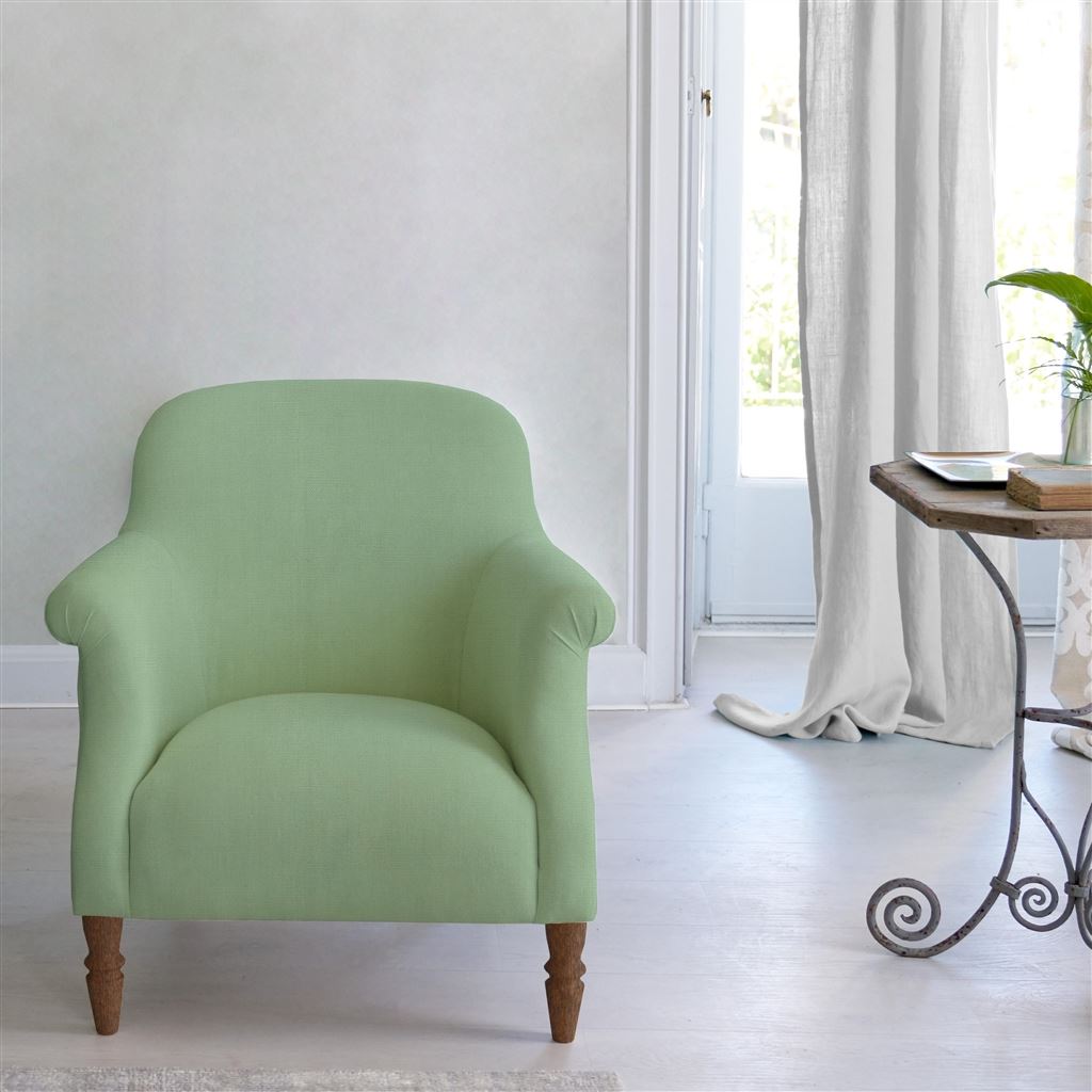 Paris Chair - Brera Lino - Pale Jade - Walnut Leg